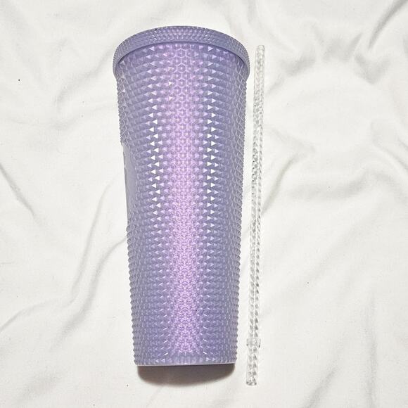 Starbucks New RARE Icy Lilac Iridescent Holiday 2021 Studded 24 oz Venti tumbler - Picture 4 of 12